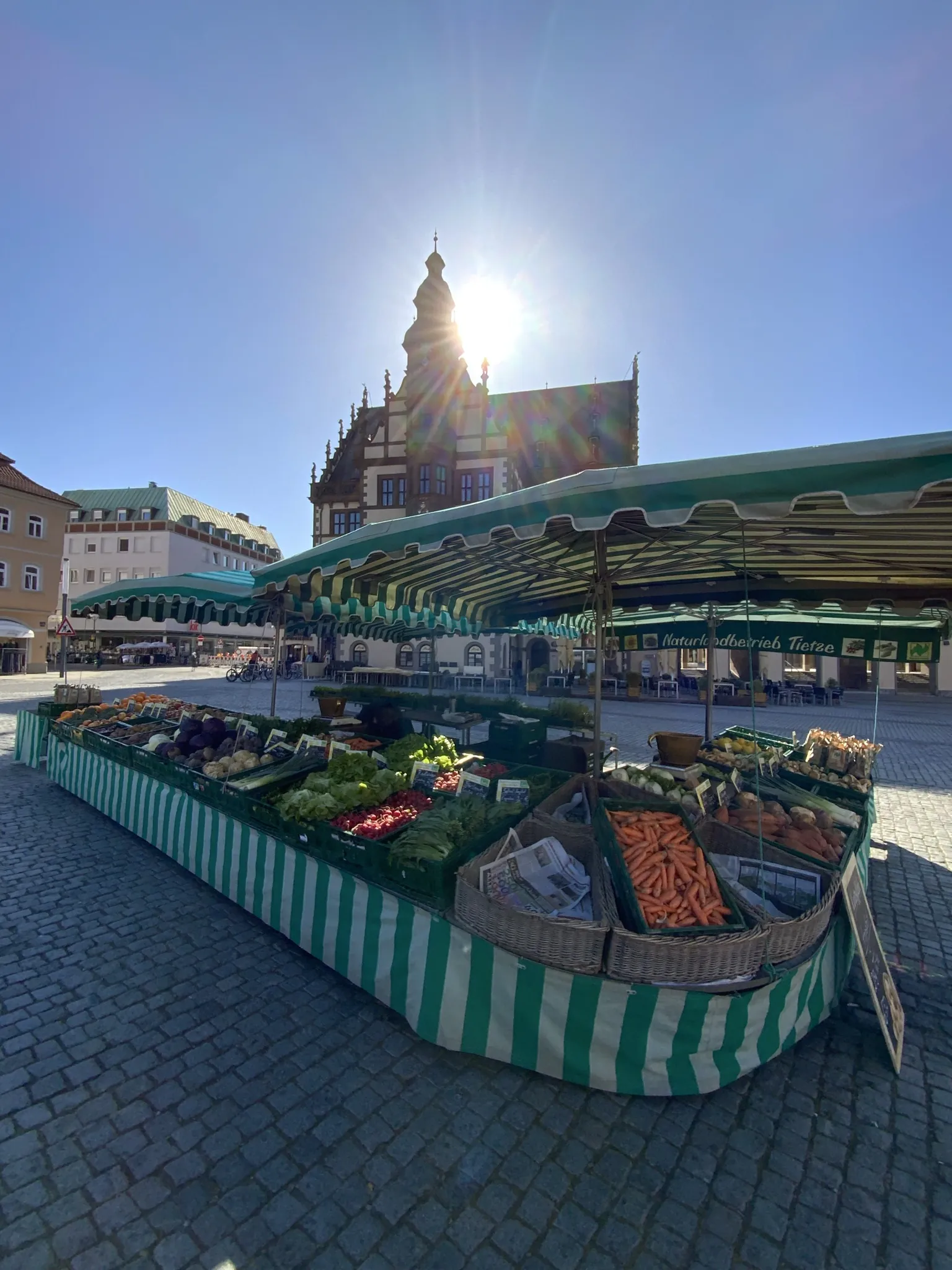 Bio-Gemüse vom Naturlandbetrieb Tietze am Markt in Schweinfurt